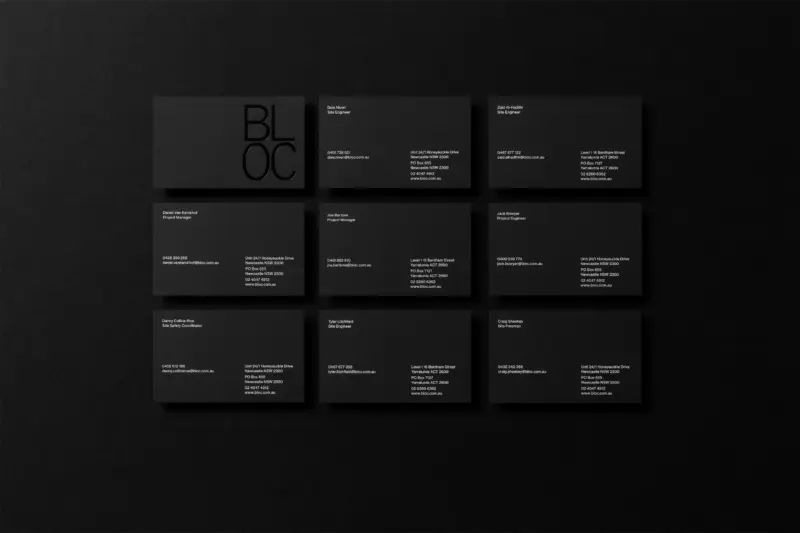 Bloc business cards