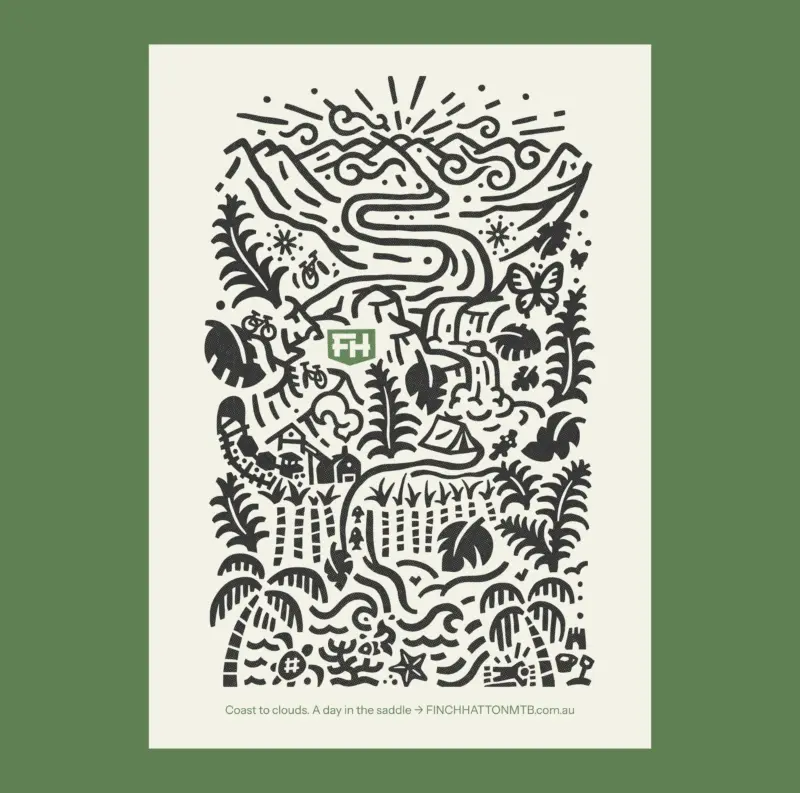 Finch Hatton Map Illustration