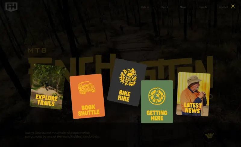 Finch Hatton Website Navigation