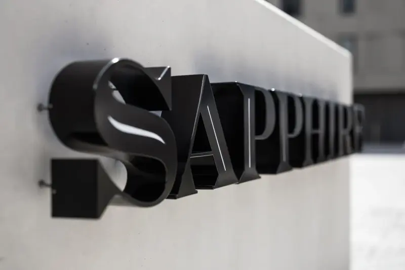 Sapphire Dimensional Lettering