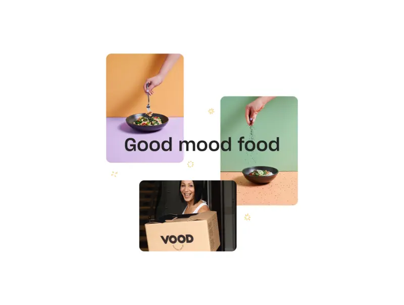 Vood tagline and brand imagery